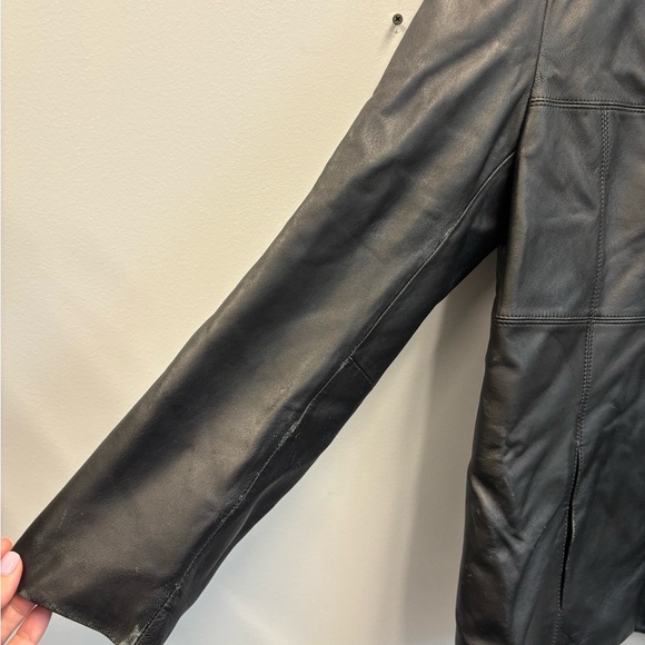 Jason Kole medium leather jacket black 90’s soft full zip - Picture 6 of 14